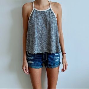 Zara knit striped halter top S